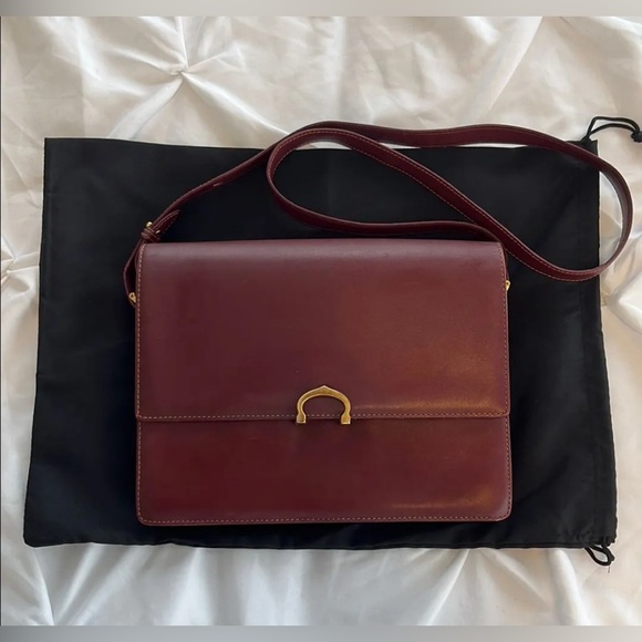 Cartier Must de Cartier Flap Shoulder Bag Crossbody Bag Bordeaux Leather